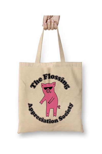 Baskı Dükkanı Υφασμάτινη τσάντα The Flossing Appreciation Society με μακριά λαβή