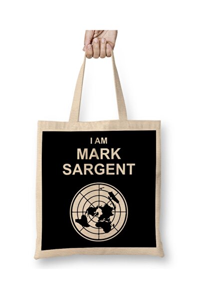 Baskı Dükkanı Ja sam Mark Sargent, platno za ravnu zemlju Torba dugačko Sa ru...