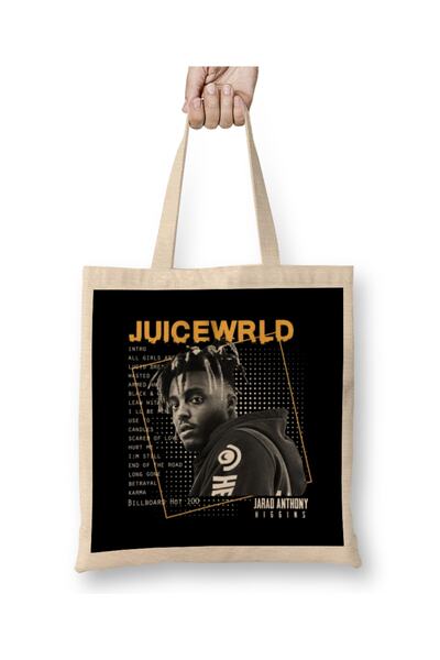 Baskı Dükkanı Juice Wrld Streetwear Tote Bag Long Handle