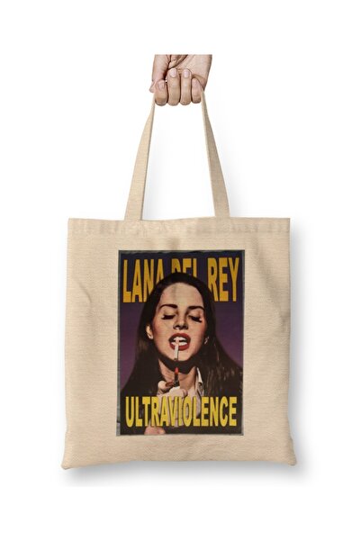 Baskı Dükkanı Lana Del Rey Skraćeni kroj Ultraviolence tkanina Torba Dugačka ...