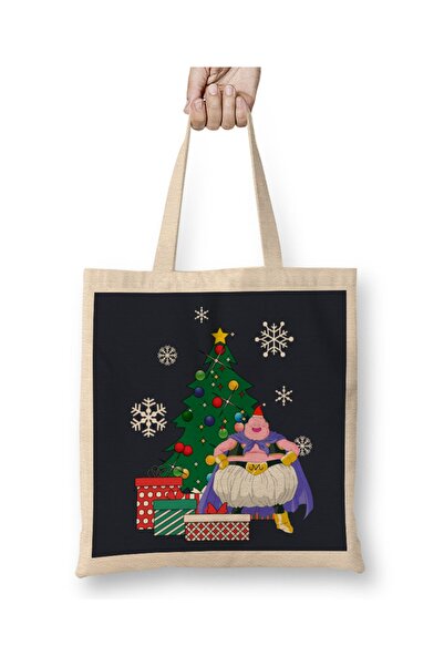 Baskı Dükkanı Majin Buu oko božićnog drvca Dragon Ball Z tkanina Torba duga S...