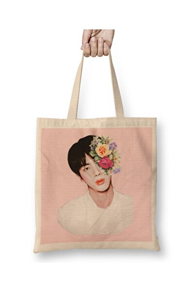 Baskı Dükkanı Bts Seokjin tkanina Torba duga Sa ručkom