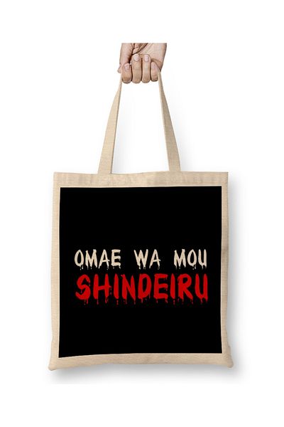 Baskı Dükkanı Omae Wa Mou Shindeiru 01 Geantă din pânză cu mâner lung