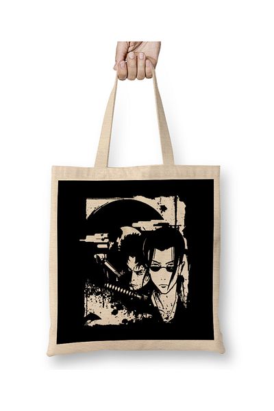 Baskı Dükkanı Cartoon Champloo Grunge υφασμάτινη τσάντα με μακριά λαβή