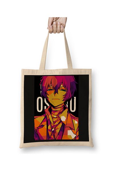 Baskı Dükkanı Osamu Dazai 02 υφασμάτινη τσάντα μακριά λαβή
