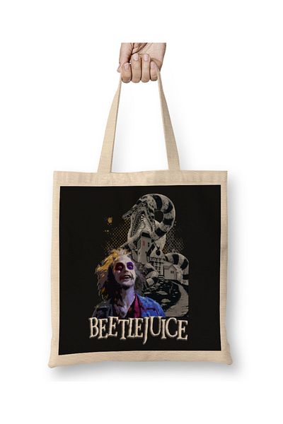 Baskı Dükkanı Beetlejuice Horror υφασμάτινη τσάντα με μακριά λαβή