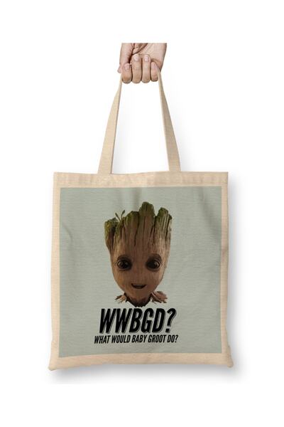 Baskı Dükkanı Čuvari galaksije Šta bi uradio beba Groot Tkanina Torba Duga Sa...