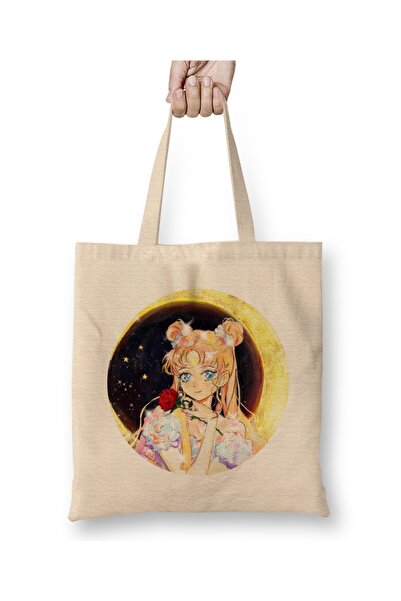 Baskı Dükkanı Sailor Moon Light Fanart Tkanina Torba Duga Sa ručkom