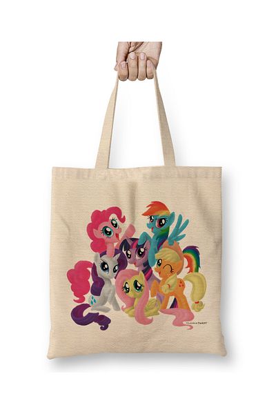 Baskı Dükkanı My Little Pony Birthday 02 Geantă din pânză cu mâner lung