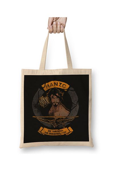 Baskı Dükkanı Υφασμάτινη τσάντα Hanzo με μακριά λαβή
