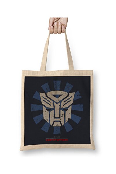 Baskı Dükkanı Transformers retro japanska tkanina Torba duga Sa ručkom