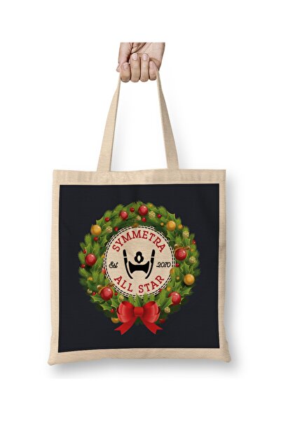 Baskı Dükkanı Božićni All Star Overwatch Symmetra venac tkanina Torba dugačak...