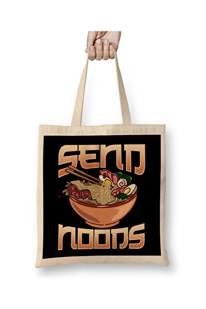 Baskı Dükkanı Pošalji Noods Anime Gaming Pho Ramen Noodle Pun Tkanina Torba D...