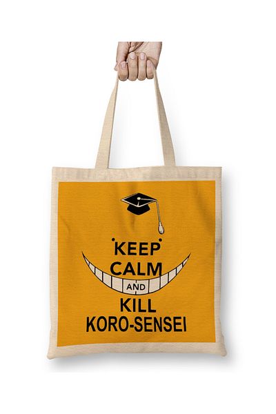 Baskı Dükkanı Koro Sensei Tote Bag Long Handle
