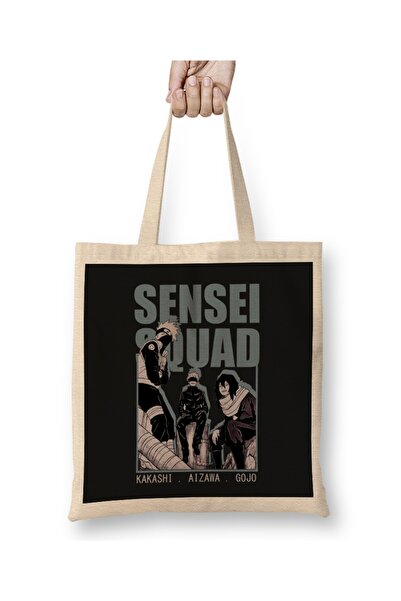 Baskı Dükkanı Sensei Anime Squad Tkanina Torba Duga Sa ručkom