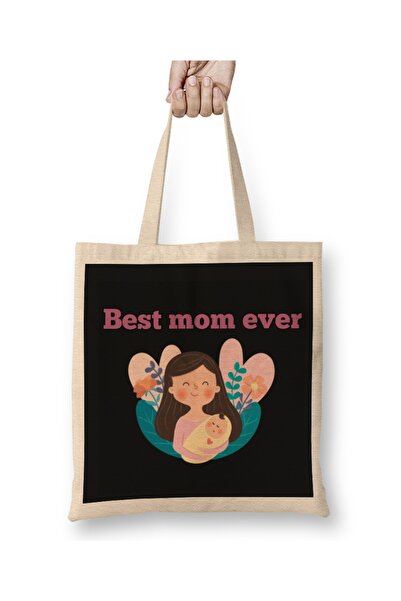 Baskı Dükkanı Najbolja mama ikada Dan majki 05 Tkanina Torba Duga Sa ručkom