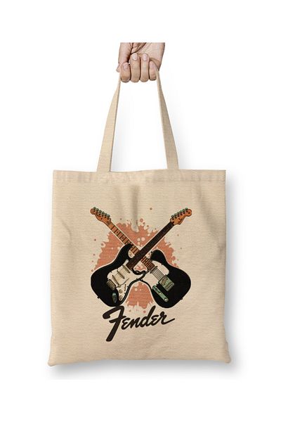 Baskı Dükkanı Fender Guitar 01 Cloth Bag Long Handle