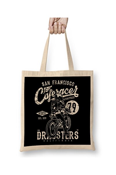 Baskı Dükkanı San Francisco Cafe Racer Motociklistička tkanina Torba duga Sa ...