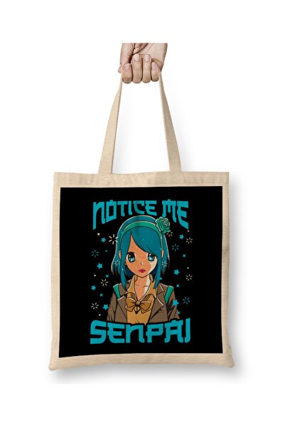 Baskı Dükkanı Primetite me, senpai, anime devojka, japanska slatka manga tkan...