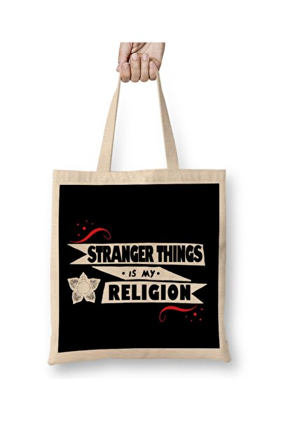 Baskı Dükkanı Stranger Things Is My Religion torba Torba duga Sa ručkom