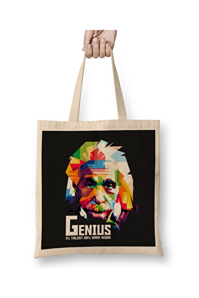 Baskı Dükkanı Einstein Albert Einstein Pop Art tkanina Torba duga Sa ručkom