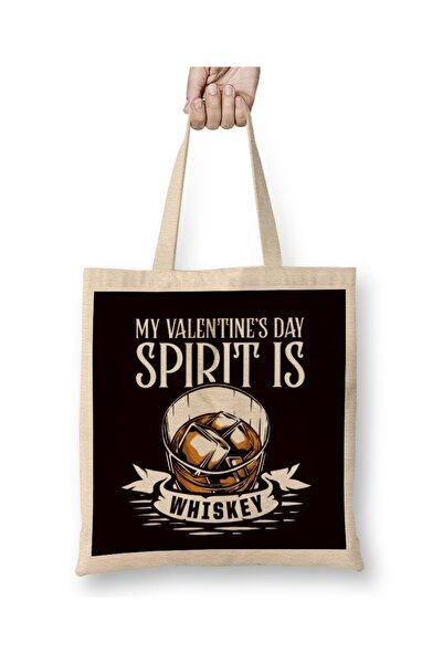 Baskı Dükkanı Moja Valentinovo dnevna zabava sa viskijem, tkanina za par Torb...