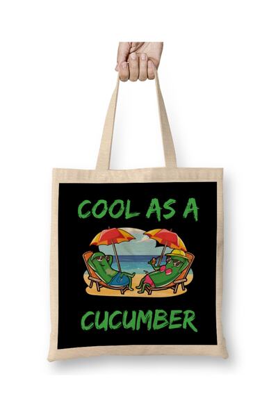 Baskı Dükkanı Cool As A Cucumber torba za odmor na plaži Torba dugačka Sa ručkom