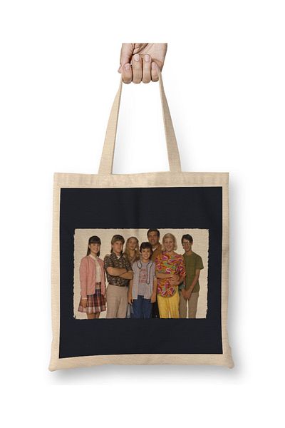 Baskı Dükkanı Retro The Wonder Years Cast υφασμάτινη τσάντα με μακριά λαβή