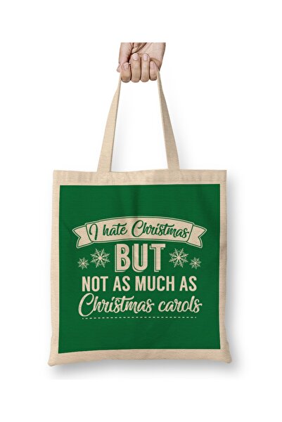 Baskı Dükkanı Mrzim Božić, ali ne toliko koliko božićne pesme Tkanina Torba D...