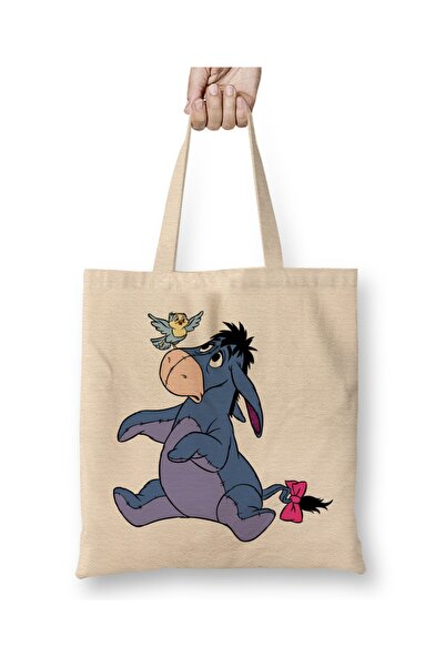 Baskı Dükkanı Υφασμάτινη τσάντα Winnie The Pooh με μακριά λαβή