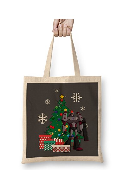 Baskı Dükkanı Megatron oko božićnog drvca Transformers tkanina Torba duga Sa ...