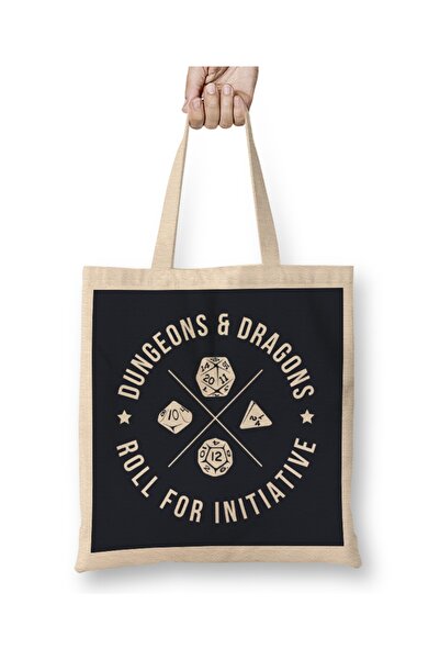 Baskı Dükkanı Dungeons And Dragons Bacanje za inicijativu Tkanina Torba Duga ...