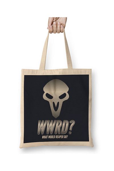 Baskı Dükkanı Τι θα έκανε ο Reaper Overwatch υφασμάτινη τσάντα με μακριά λαβή