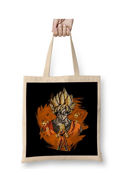Baskı Dükkanı Goku SSJ odeća Torba duga Sa ručkom