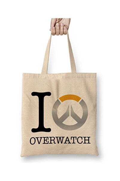 Baskı Dükkanı Love Overwatch Logo Tkanina Torba Duga Sa ručkom