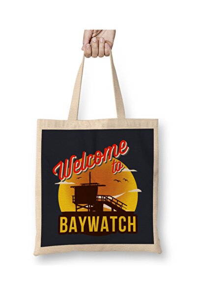 Baskı Dükkanı Dobrodošli u Baywatch kulu spasilaca, tkanina za zalazak sunca ...
