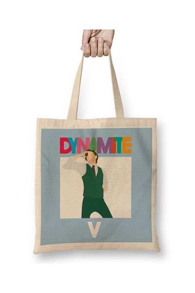 Baskı Dükkanı Υφασμάτινη τσάντα Bts Dynamite V με μακριά λαβή