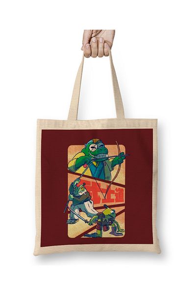 Baskı Dükkanı Υφασμάτινη τσάντα Kermit The Frog 03 με μακριά λαβή