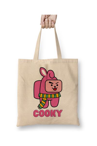 Baskı Dükkanı Bts Among Us Bt21 Cooky 01 Tkanina Torba Duga Sa ručkom