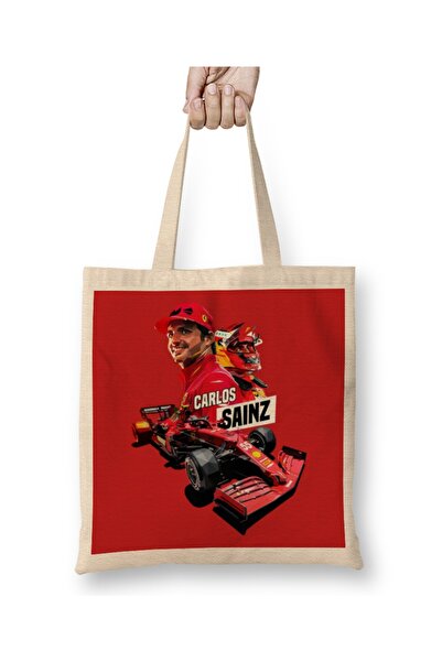 Baskı Dükkanı حقيبة يد كارلوس ساينز ريسينغ ساينز بمقبض طويل