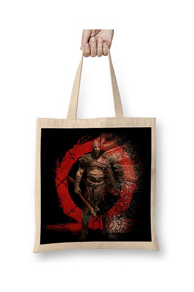 Baskı Dükkanı God of War 01 υφασμάτινη τσάντα με μακριά λαβή