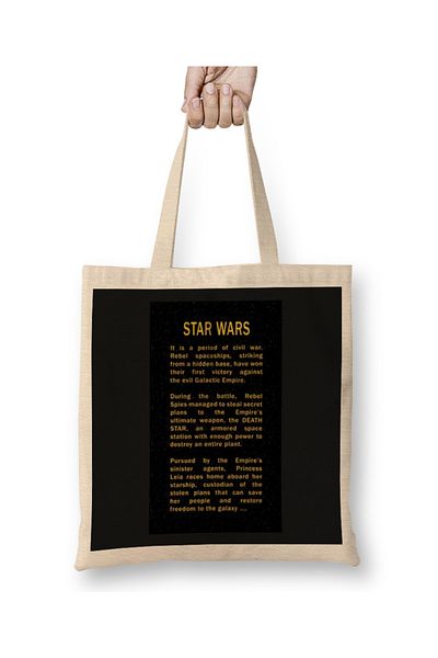 Baskı Dükkanı Star Wars Καλύτερος Σύζυγος στη Γαλαξία Υφασμάτινη τσάντα με μακριά λαβή