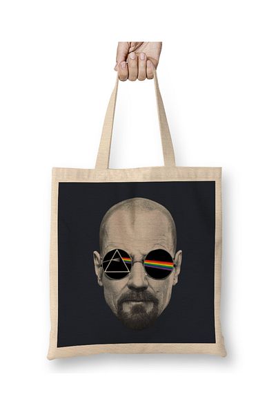 Baskı Dükkanı Σκοτεινή πλευρά της Heisenberg Breaking Bad υφασμάτινη τσάντα με μακριά λαβή