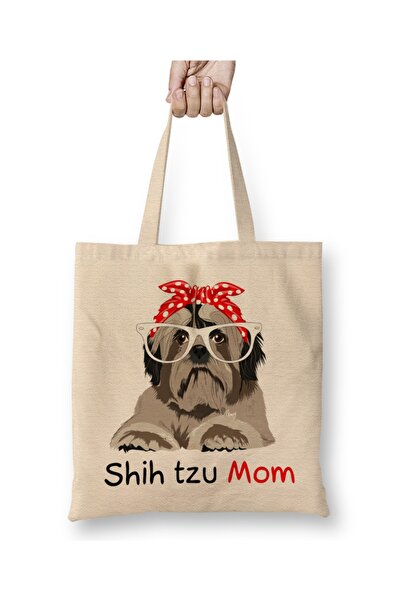 Baskı Dükkanı Shih Tzu mama bandana ženska shih tzu pseća krpa Torba duga Sa ...