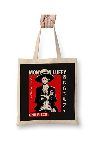 Baskı Dükkanı Monkey D Luffy One Piece tkanina Torba duga Sa ručkom