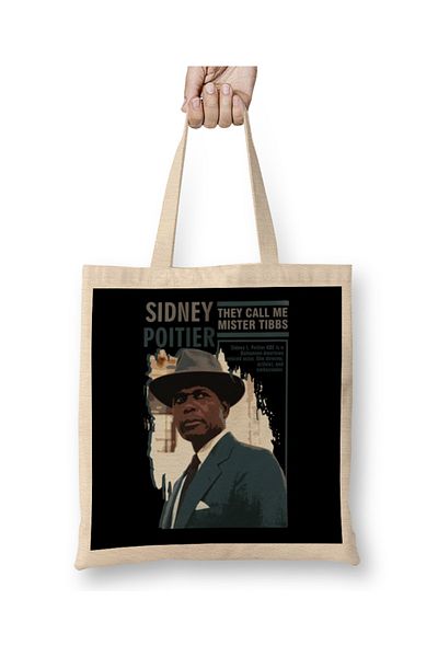 Baskı Dükkanı Υφασμάτινη τσάντα Sidney Poitier Misters με μακριά λαβή