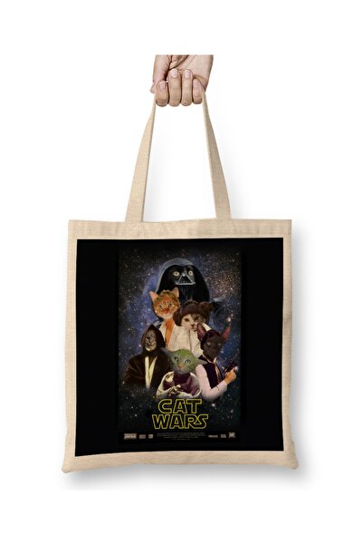 Baskı Dükkanı Star Cat Wars 016 Tkanina Torba Duga Sa ručkom