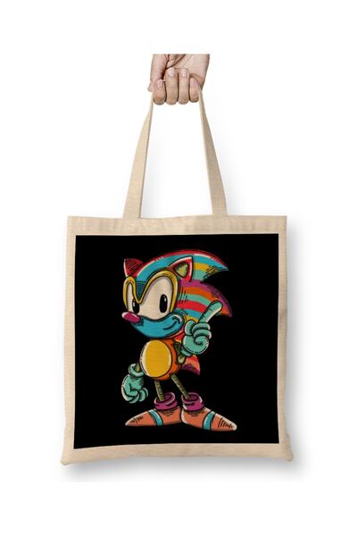 Baskı Dükkanı Кольорова сумка Sonic з довгими ручками