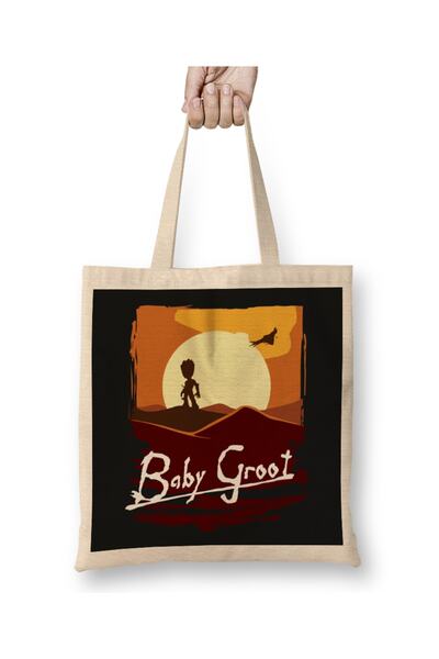 Baskı Dükkanı Čuvari galaksije Baby Groot Apokalipsa sada Tkanina Torba Duga ...