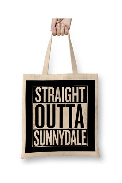 Baskı Dükkanı Straight Outta Sunnydale Buffy The Vampire Slayer Geantă din pâ...